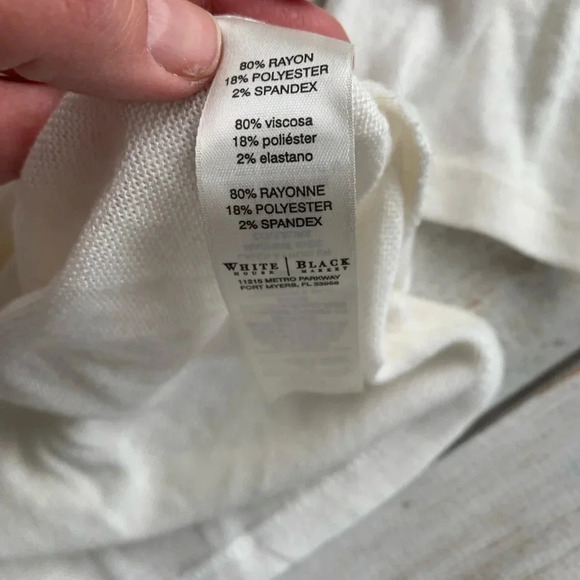 WHBM | open shoulder | ruffle | keyhole back | NWT | long sleeve | L - Picture 8 of 8